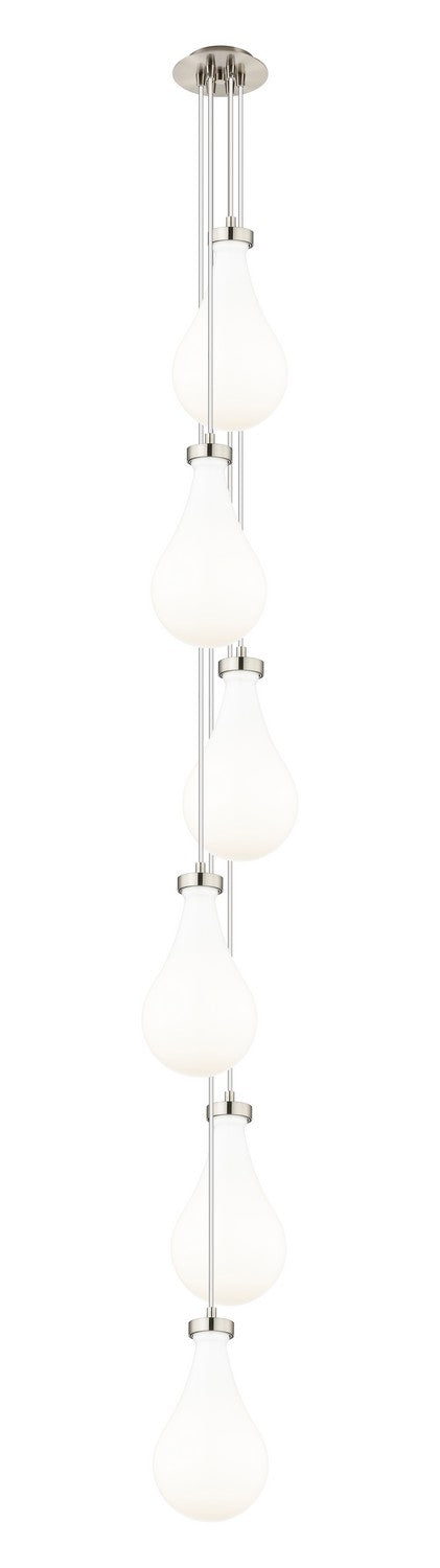 Innovations 106-451-1P-SN-G451-7GWH Six Light Pendant, Brushed Satin Nickel