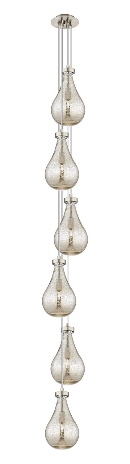 Innovations 106-451-1P-SN-G451-7ME Six Light Pendant, Brushed Satin Nickel