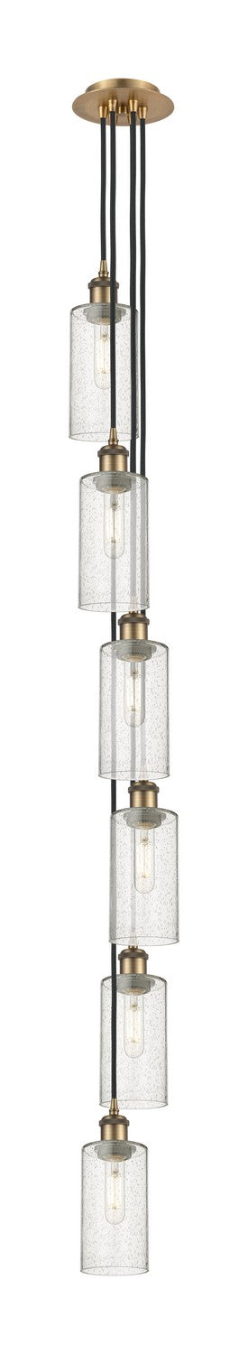 Innovations 106B-6P-BB-G434-7SDY Six Light Pendant, Brushed Brass