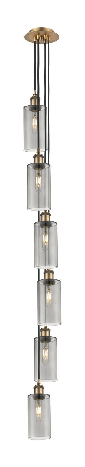 Innovations 106B-6P-BB-G434-7SM Six Light Pendant, Brushed Brass