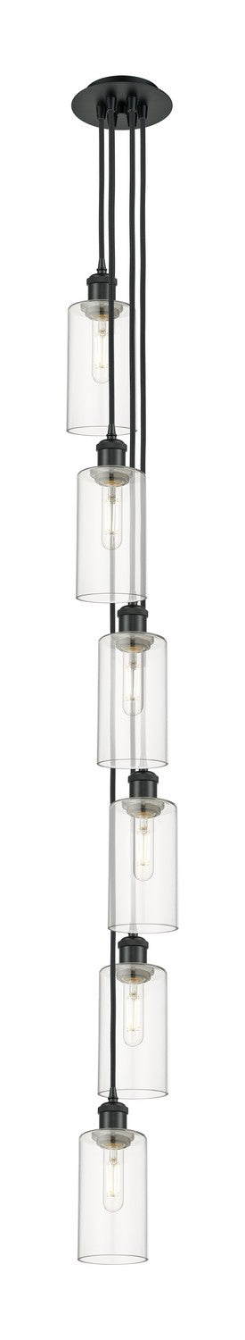 Innovations 106B-6P-BK-G434-7CL Six Light Pendant, Matte Black