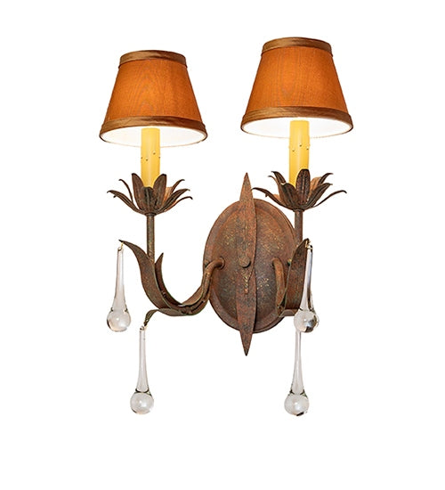 Meyda Tiffany 120771 Two Light Wall Sconce, Capri