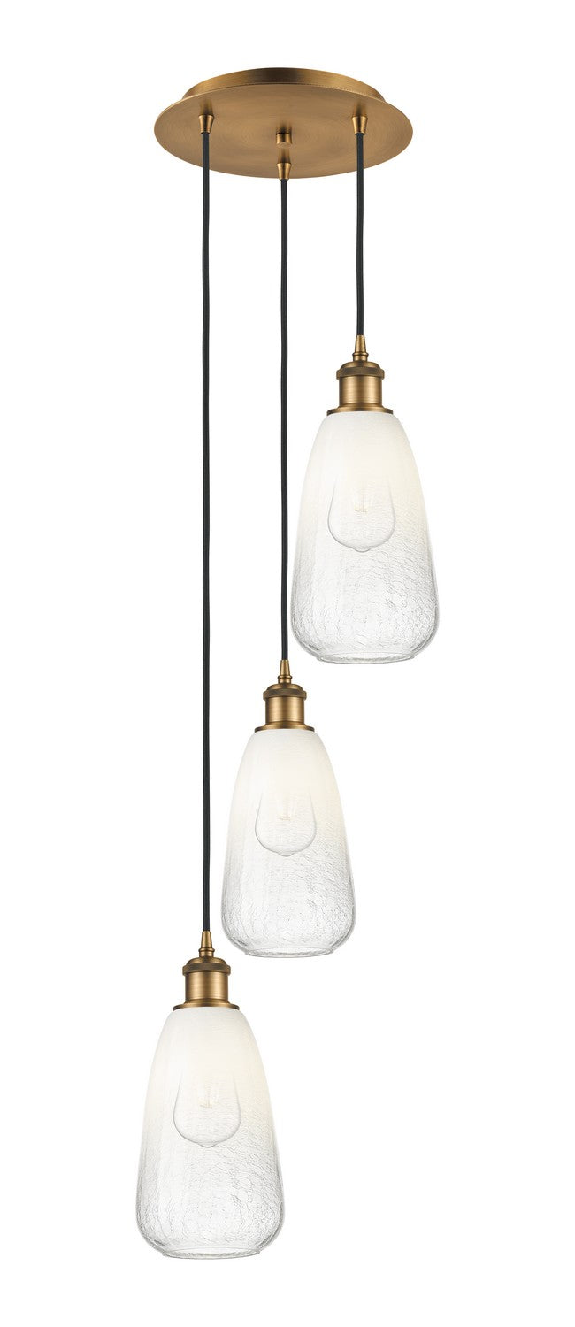 Innovations 113B-3P-BB-G480-6OP Three Light Pendant, Brushed Brass
