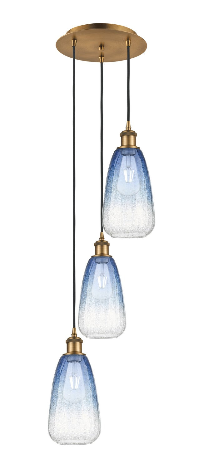 Innovations 113B-3P-BB-G480-6SB Three Light Pendant, Brushed Brass