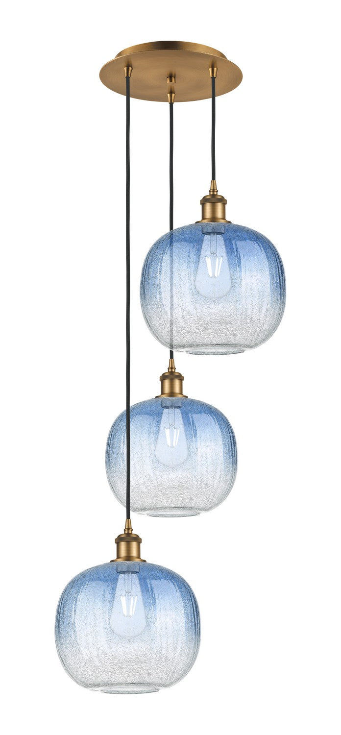 Innovations 113B-3P-BB-G481-10SB Three Light Pendant, Brushed Brass