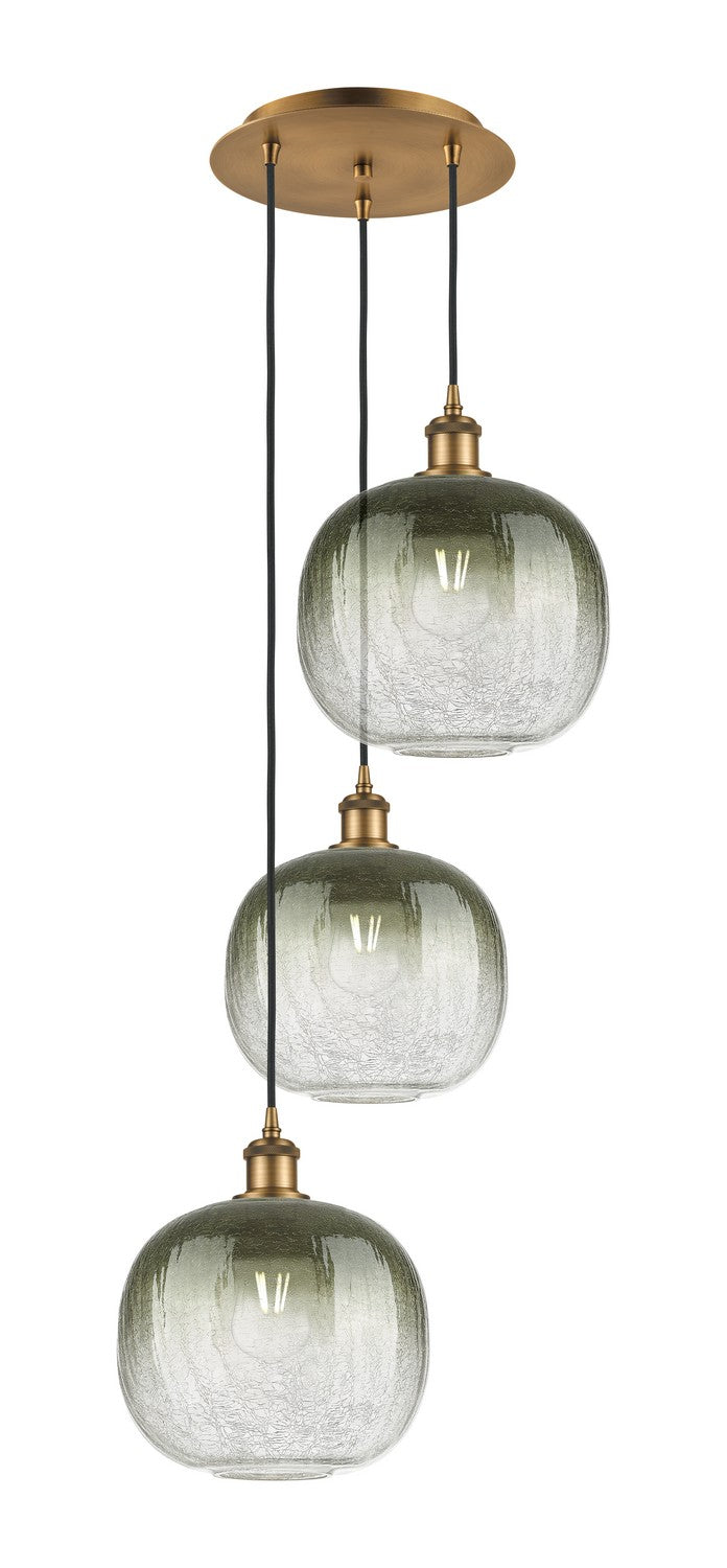 Innovations 113B-3P-BB-G481-10SL Three Light Pendant, Brushed Brass