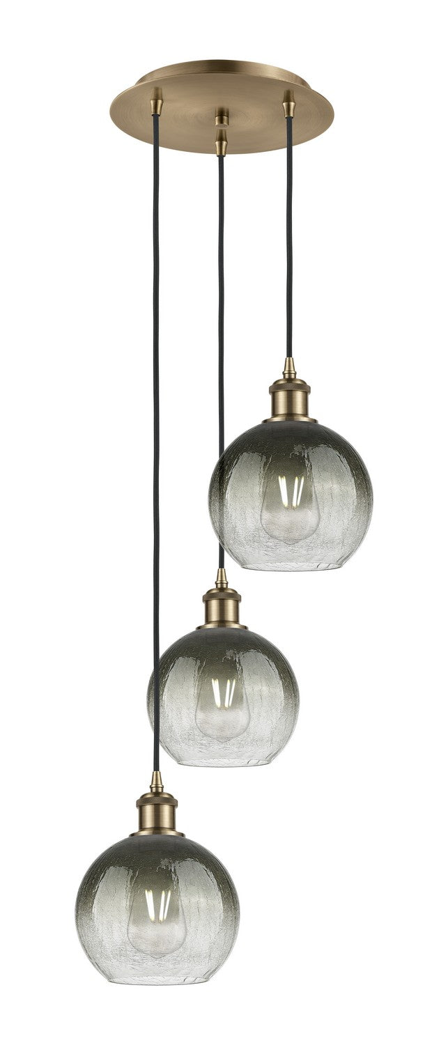 Innovations 113B-3P-AB-G483-8SL Three Light Pendant, Antique Brass
