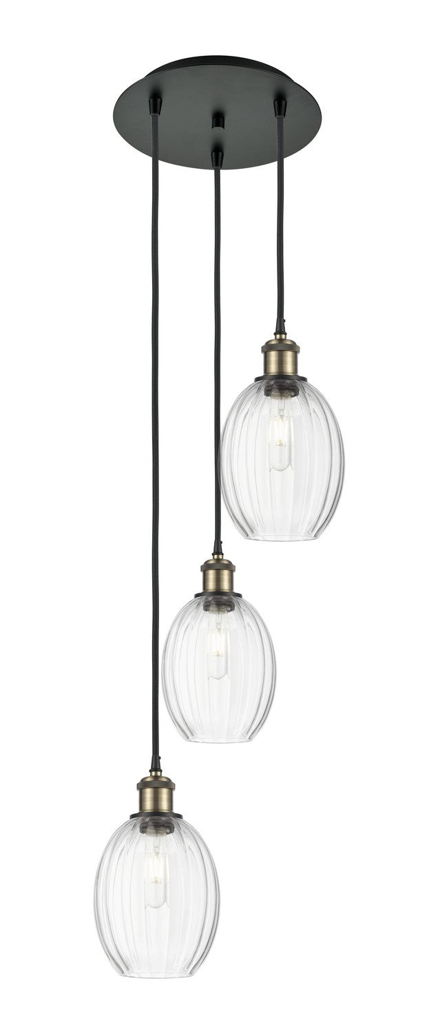 Innovations 113B-3P-BAB-G459-6CL Three Light Pendant, Black Antique Brass