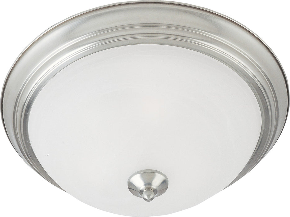 Maxim 5841MRSN Two Light Flush Mount, Satin Nickel