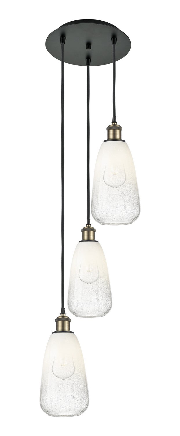 Innovations 113B-3P-BAB-G480-6OP Three Light Pendant, Black Antique Brass