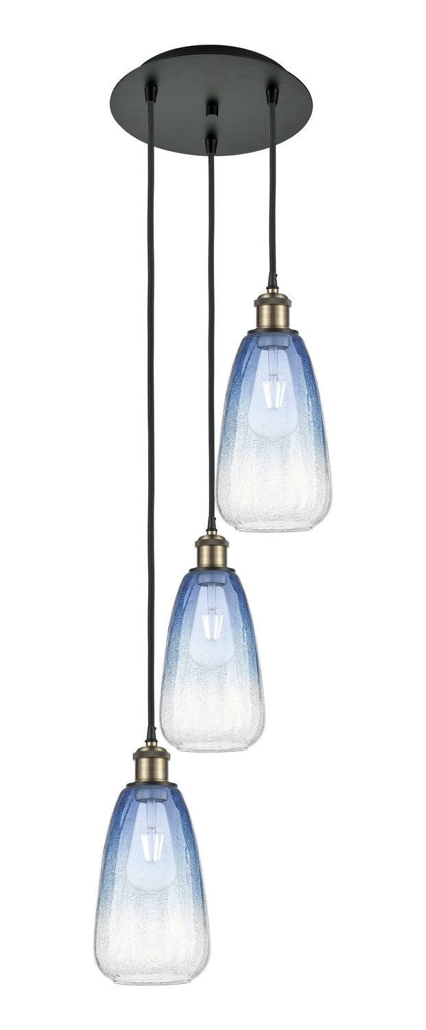 Innovations 113B-3P-BAB-G480-6SB Three Light Pendant, Black Antique Brass