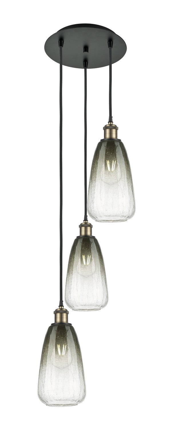 Innovations 113B-3P-BAB-G480-6SL Three Light Pendant, Black Antique Brass