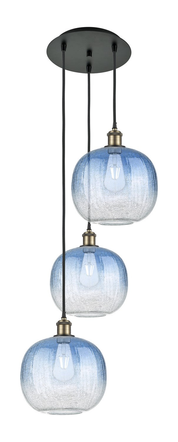 Innovations 113B-3P-BAB-G481-10SB Three Light Pendant, Black Antique Brass