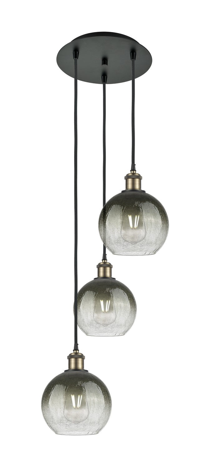 Innovations 113B-3P-BAB-G483-8SL Three Light Pendant, Black Antique Brass