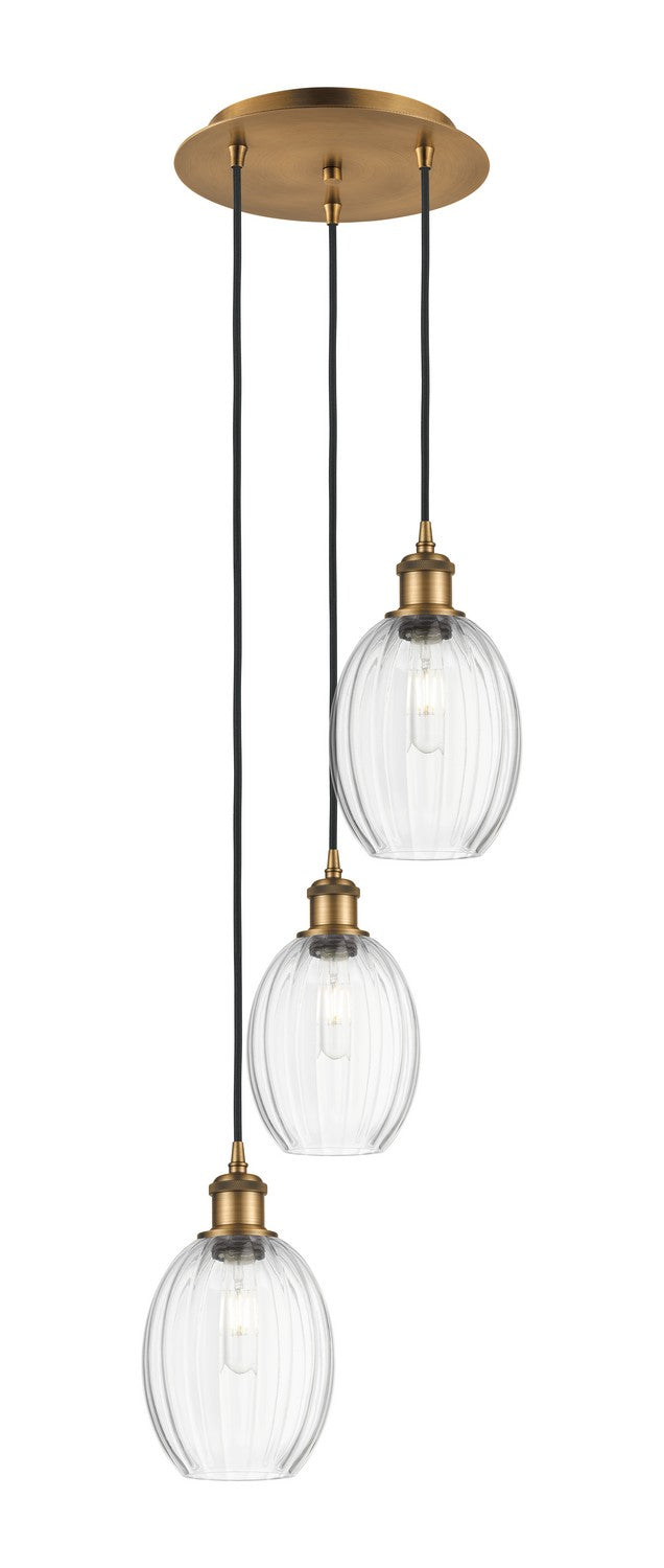 Innovations 113B-3P-BB-G459-6CL Three Light Pendant, Brushed Brass