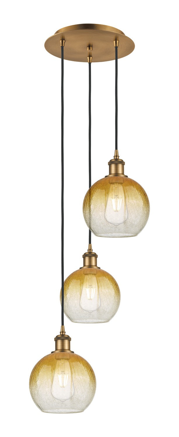 Innovations 113B-3P-BB-G483-8AM Three Light Pendant, Brushed Brass