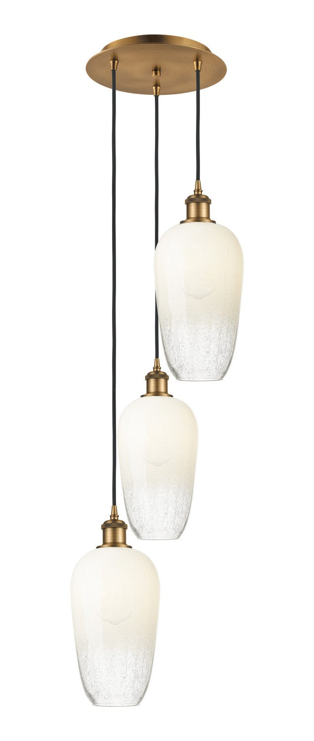 Innovations 113B-3P-BB-G484-7OP Three Light Pendant, Brushed Brass