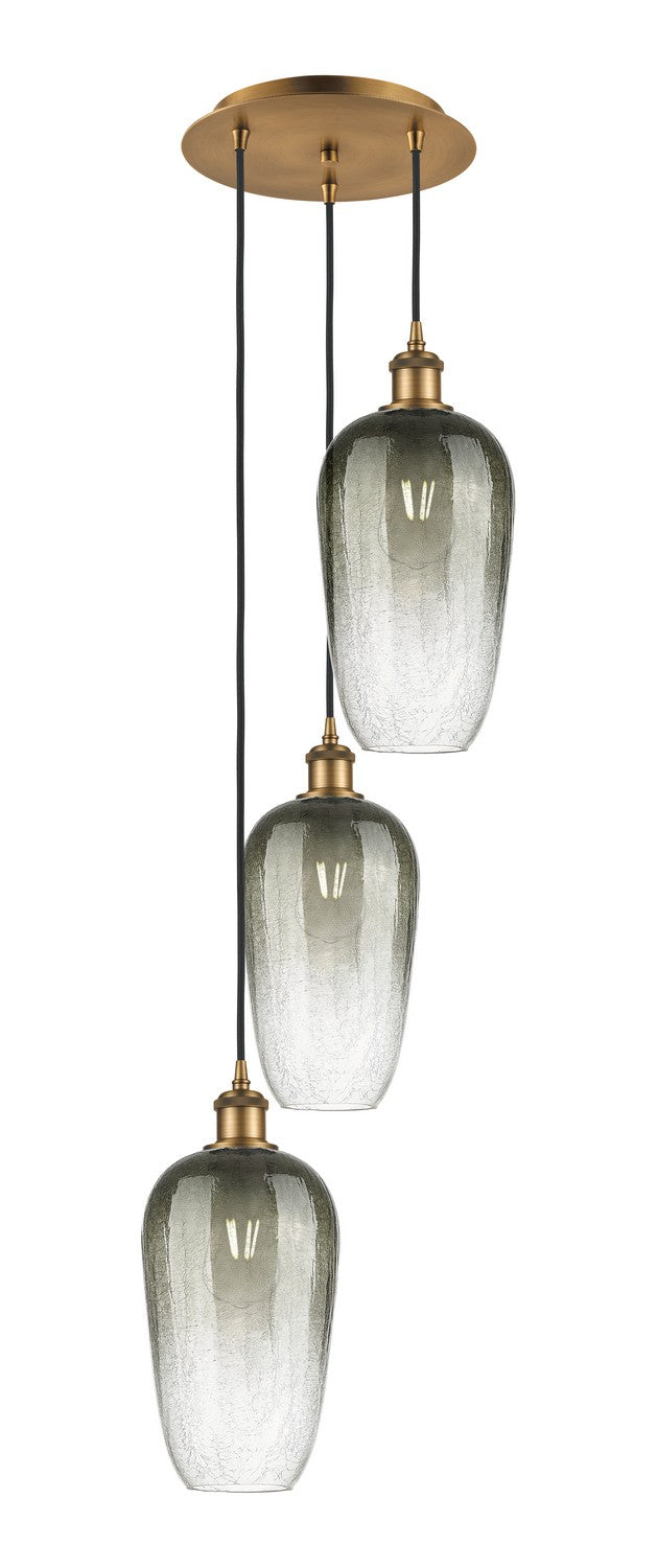 Innovations 113B-3P-BB-G484-7SL Three Light Pendant, Brushed Brass