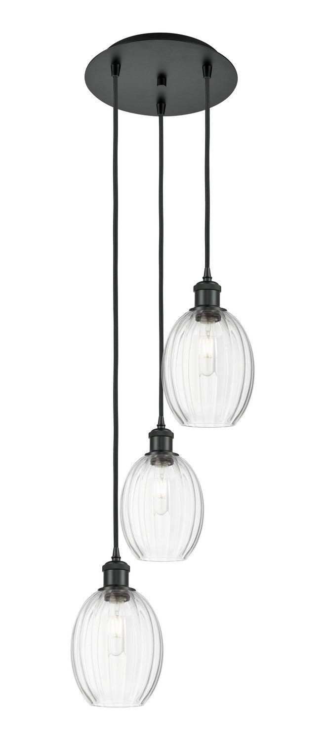 Innovations 113B-3P-BK-G459-6CL Three Light Pendant, Matte Black