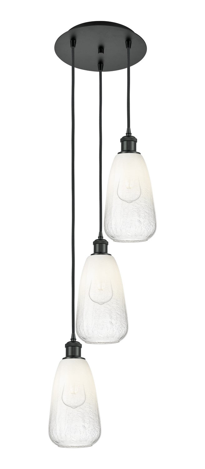 Innovations 113B-3P-BK-G480-6OP Three Light Pendant, Matte Black