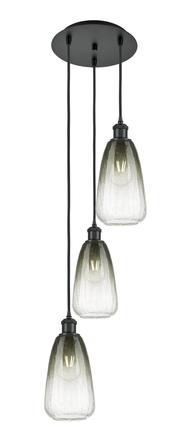 Innovations 113B-3P-BK-G480-6SL Three Light Pendant, Matte Black