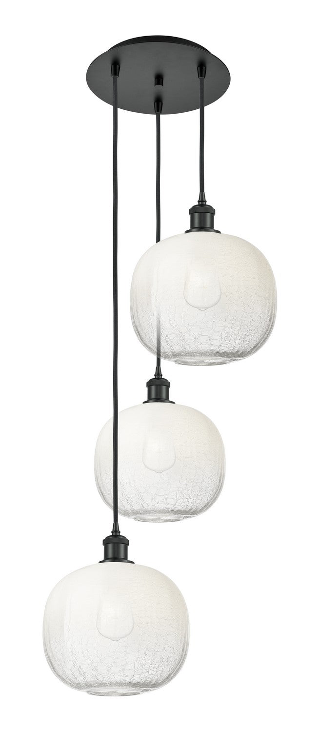 Innovations 113B-3P-BK-G481-10OP Three Light Pendant, Matte Black