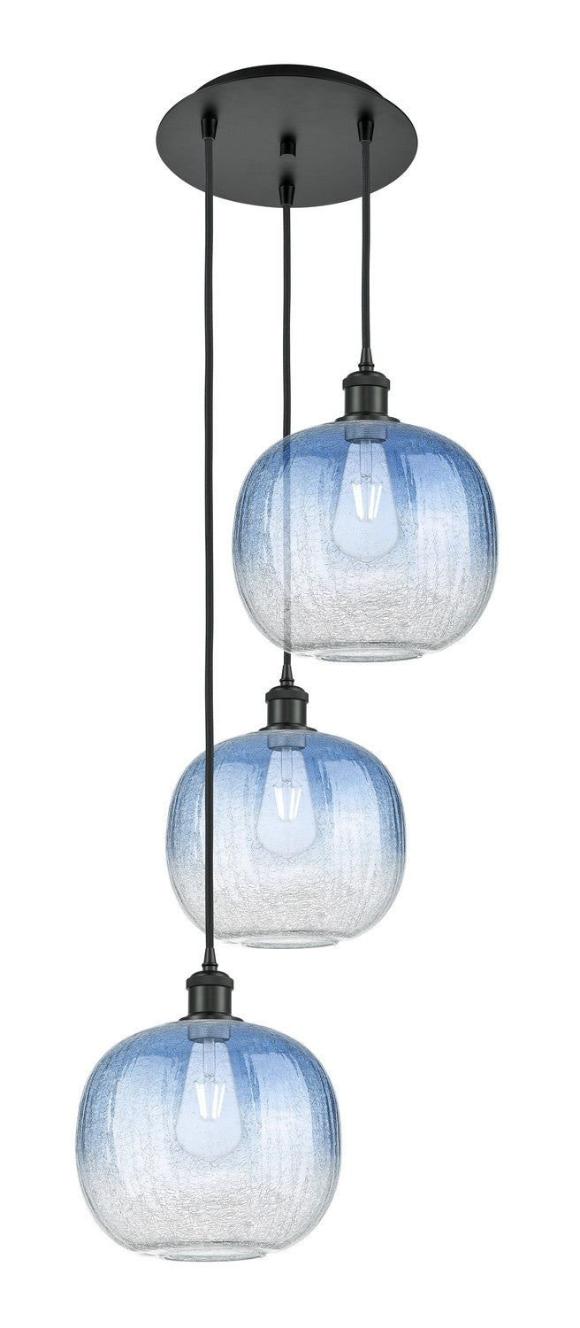 Innovations 113B-3P-BK-G481-10SB Three Light Pendant, Matte Black