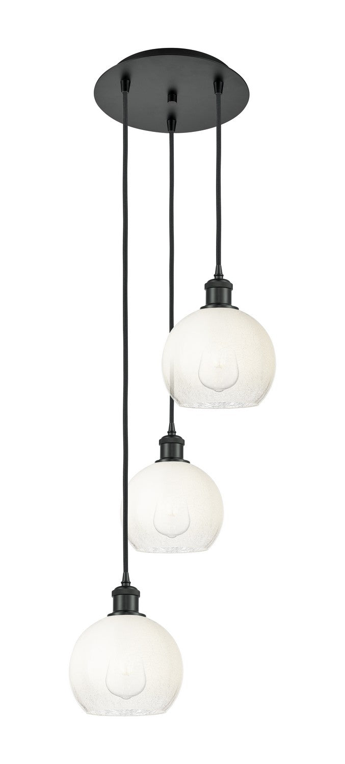 Innovations 113B-3P-BK-G483-8OP Three Light Pendant, Matte Black