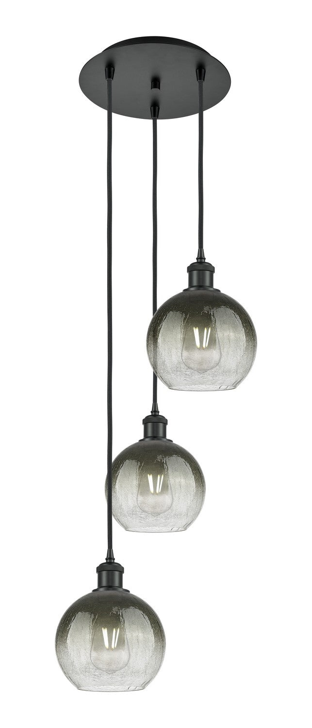 Innovations 113B-3P-BK-G483-8SL Three Light Pendant, Matte Black
