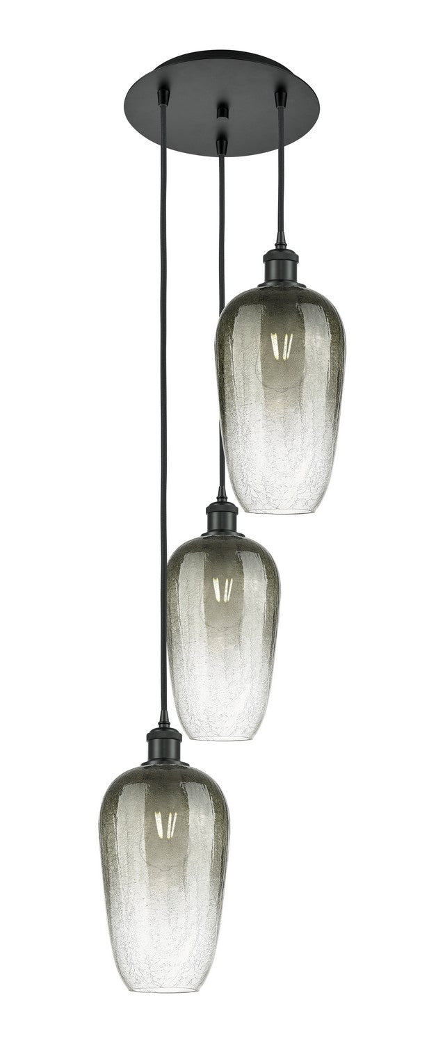 Innovations 113B-3P-BK-G484-7SL Three Light Pendant, Matte Black