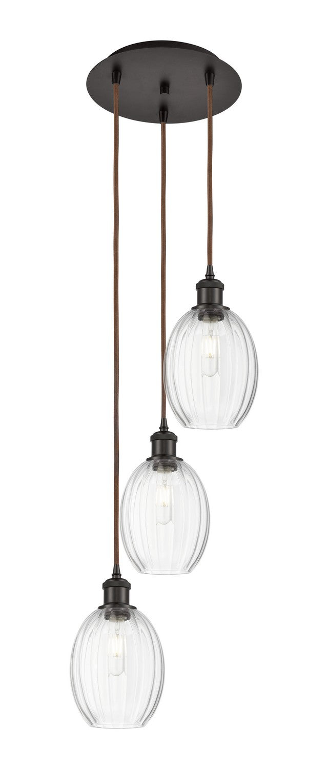 Innovations 113B-3P-OB-G459-6CL Three Light Pendant, Oil Rubbed Bronze