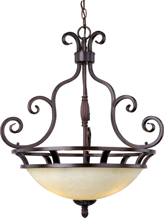 Maxim 12202FIOI Three Light Pendant, Oil Rubbed Bronze