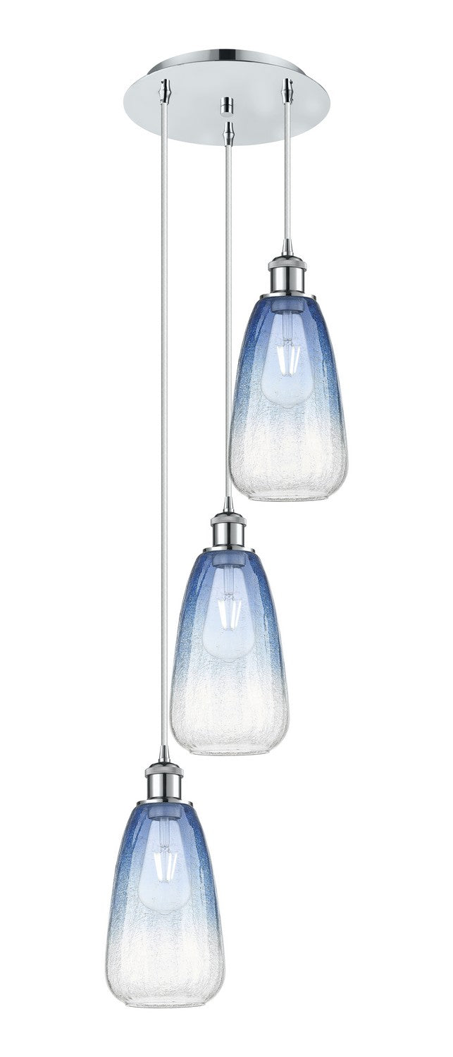 Innovations 113B-3P-PC-G480-6SB Three Light Pendant, Polished Chrome