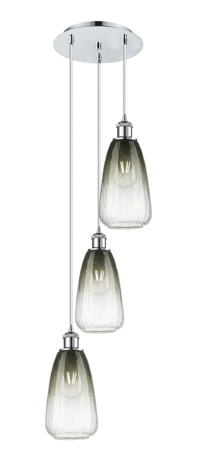 Innovations 113B-3P-PC-G480-6SL Three Light Pendant, Polished Chrome