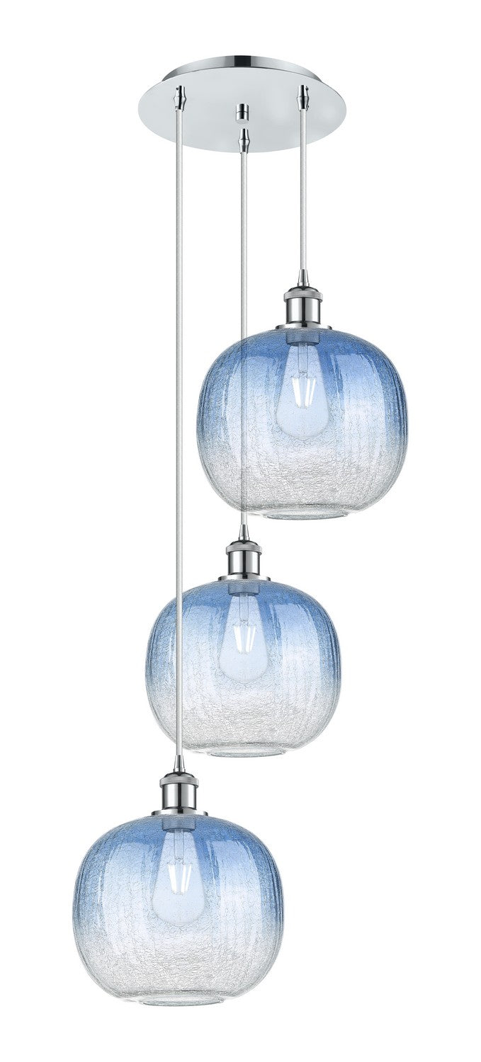 Innovations 113B-3P-PC-G481-10SB Three Light Pendant, Polished Chrome