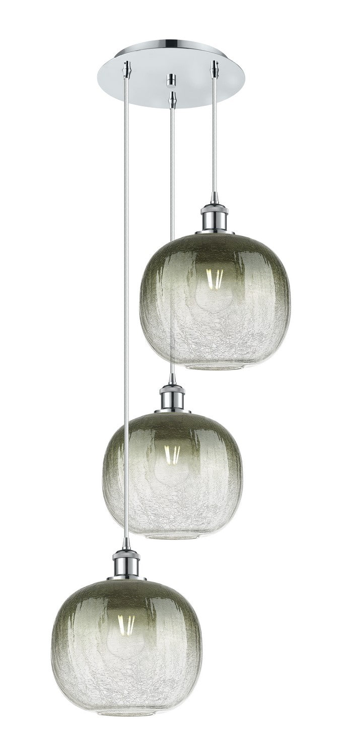 Innovations 113B-3P-PC-G481-10SL Three Light Pendant, Polished Chrome
