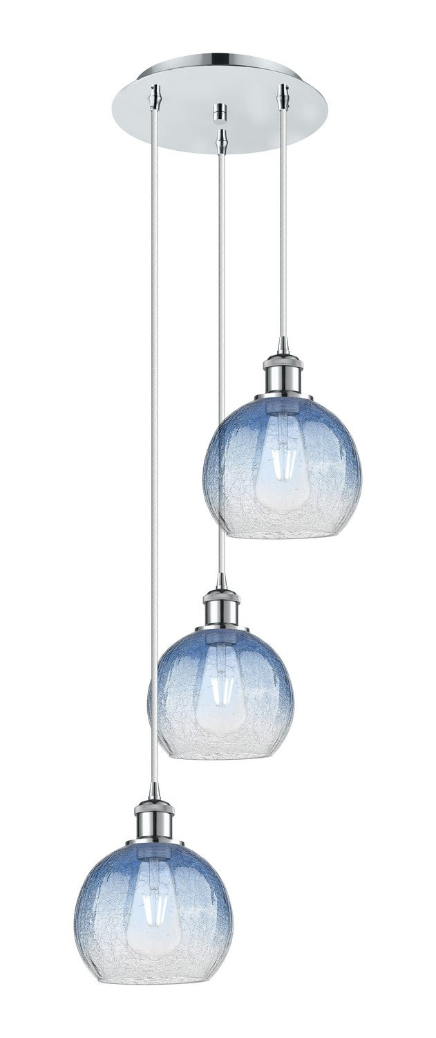 Innovations 113B-3P-PC-G483-8SB Three Light Pendant, Polished Chrome