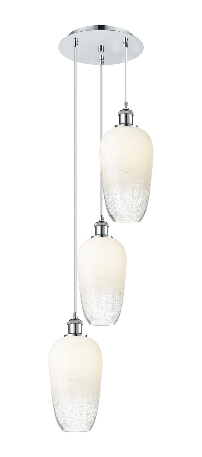 Innovations 113B-3P-PC-G484-7OP Three Light Pendant, Polished Chrome