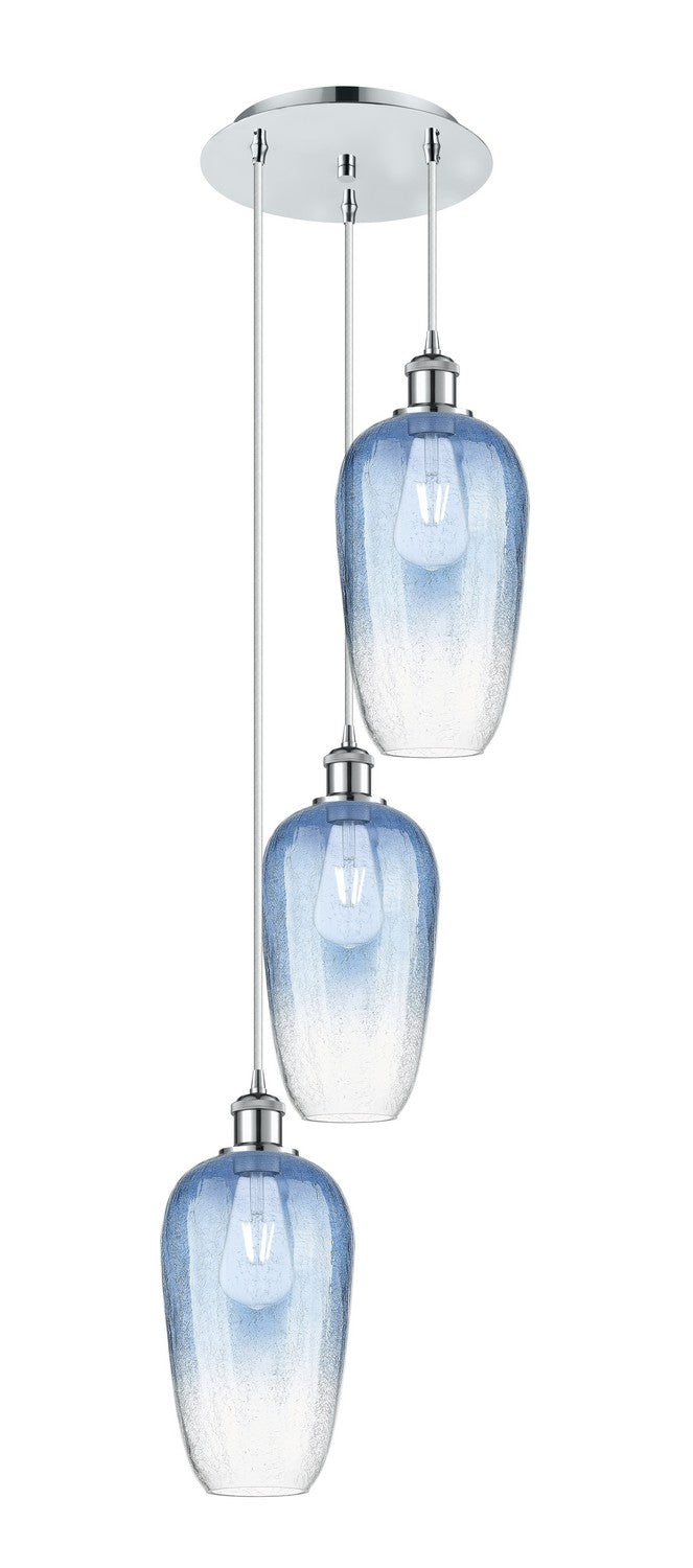 Innovations 113B-3P-PC-G484-7SB Three Light Pendant, Polished Chrome