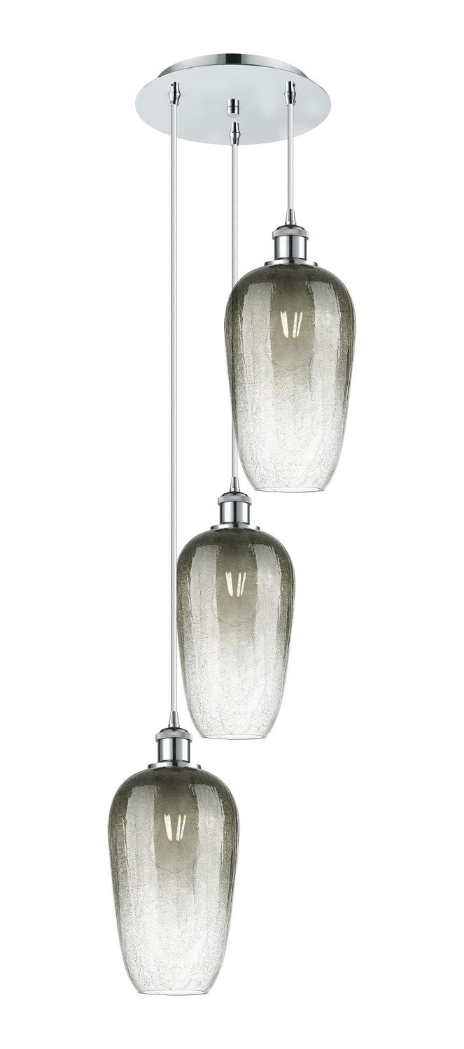 Innovations 113B-3P-PC-G484-7SL Three Light Pendant, Polished Chrome