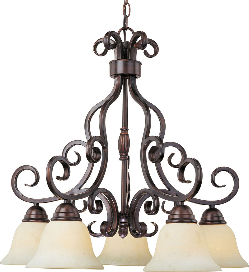 Maxim 12206FIOI Five Light Chandelier, Oil Rubbed Bronze