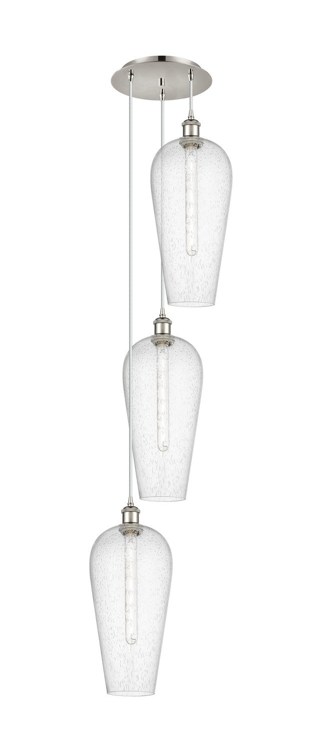 Innovations 113B-3P-PN-G456-8SDY Three Light Pendant, Polished Nickel