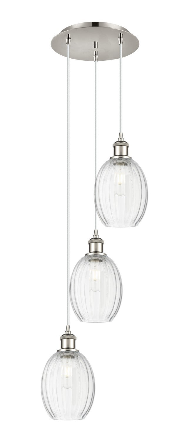 Innovations 113B-3P-PN-G459-6CL Three Light Pendant, Polished Nickel
