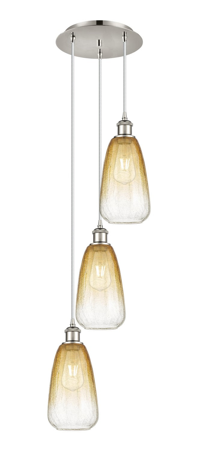 Innovations 113B-3P-PN-G480-6AM Three Light Pendant, Polished Nickel
