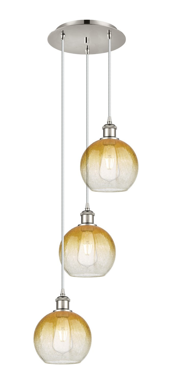 Innovations 113B-3P-PN-G483-8AM Three Light Pendant, Polished Nickel