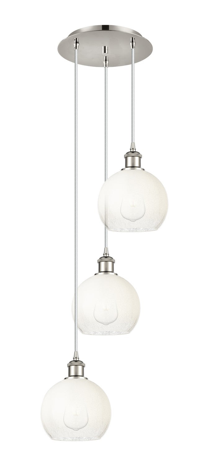 Innovations 113B-3P-PN-G483-8OP Three Light Pendant, Polished Nickel