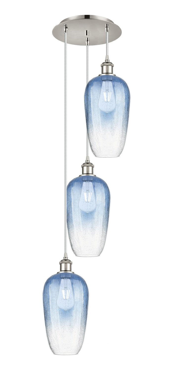 Innovations 113B-3P-PN-G484-7SB Three Light Pendant, Polished Nickel