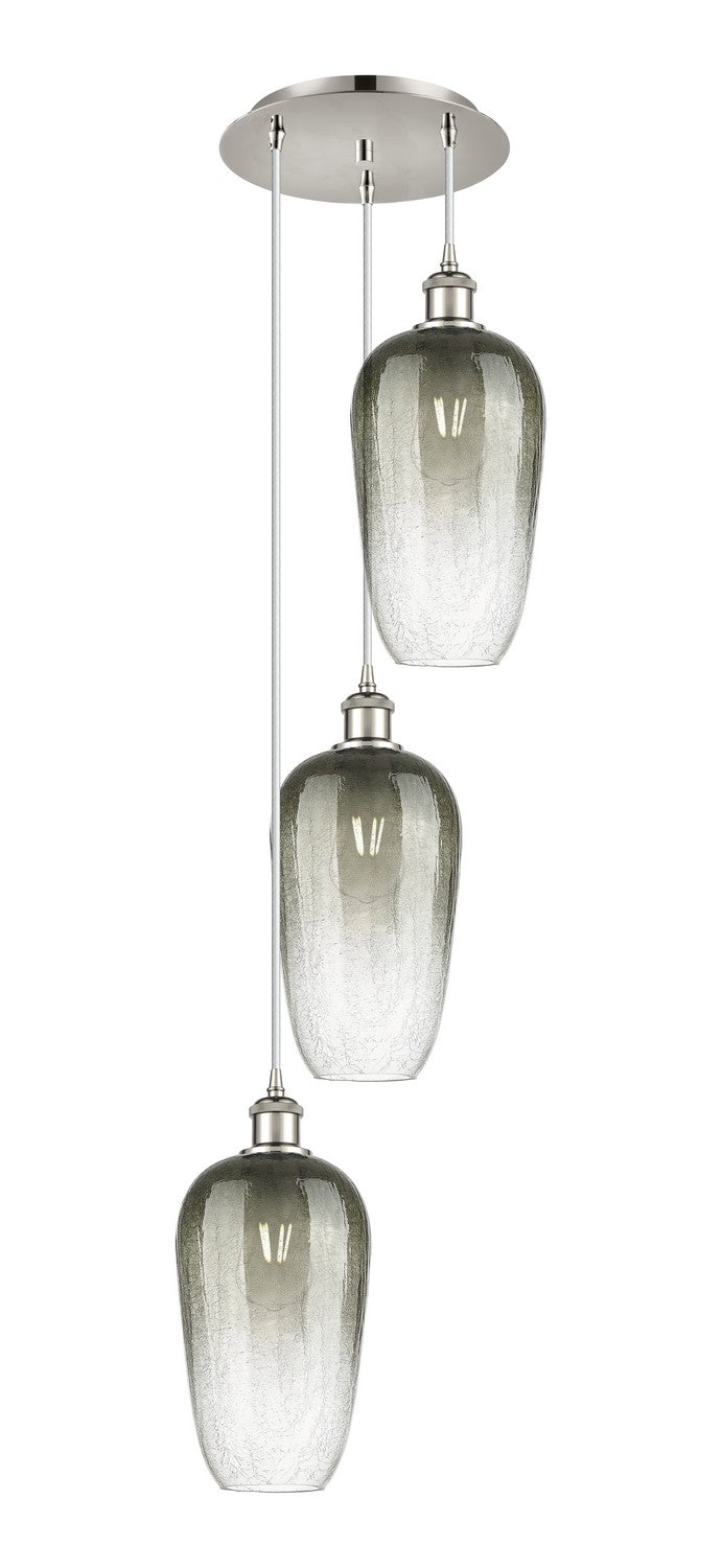 Innovations 113B-3P-PN-G484-7SL Three Light Pendant, Polished Nickel