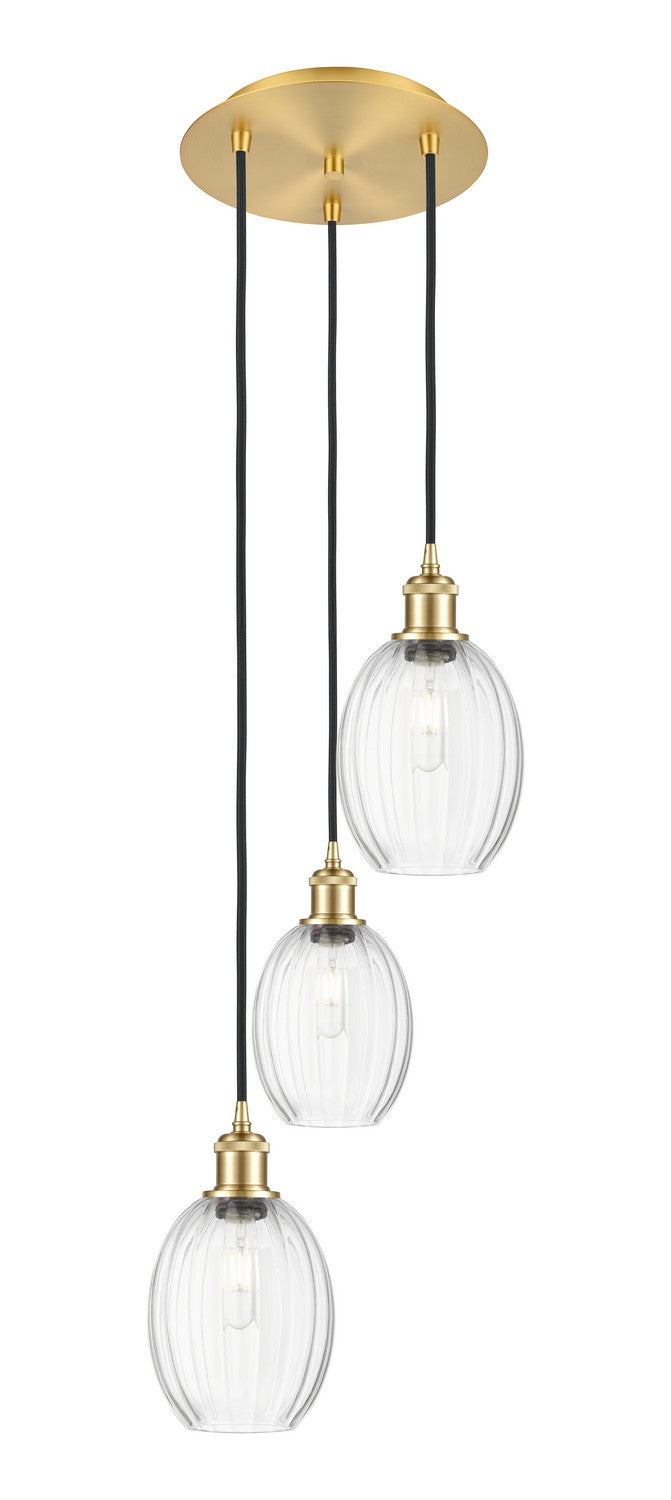 Innovations 113B-3P-SG-G459-6CL Three Light Pendant, Satin Gold