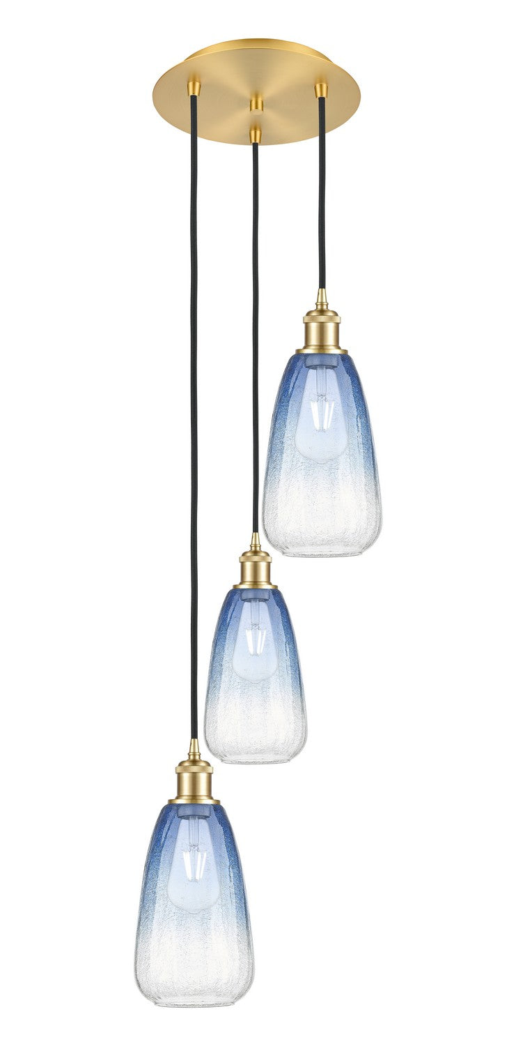 Innovations 113B-3P-SG-G480-6SB Three Light Pendant, Satin Gold
